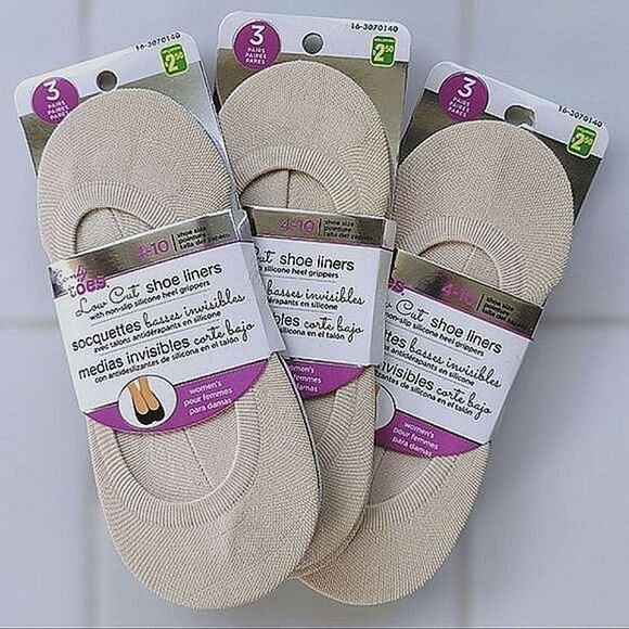 Lot of 3 | NWT Comfy Toes Low Cut Shoe Liners 3-Packs - Picture 2 of 4